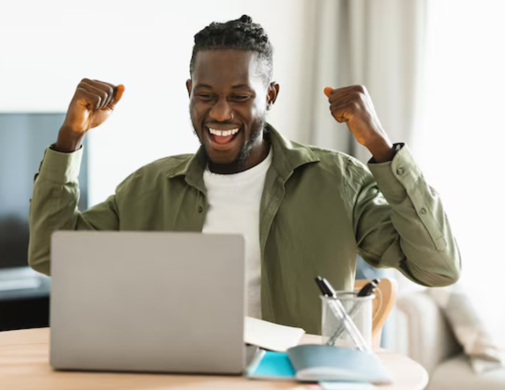 A first time user excited after getting Austria virtual number in Nigeria